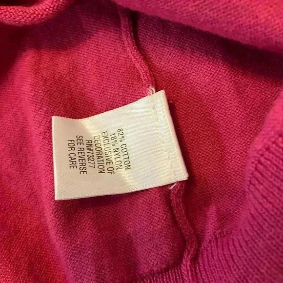 NWT Apt. 9 Pink Embroidered Beaded Bedazzled Button Front Cardigan Size Small - Picture 10 of 10